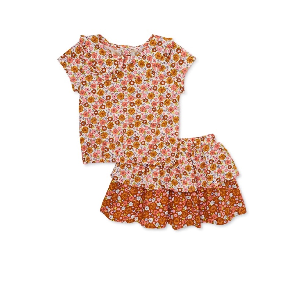 Wonder Nation Baby & Toddler Girl Skirt Set